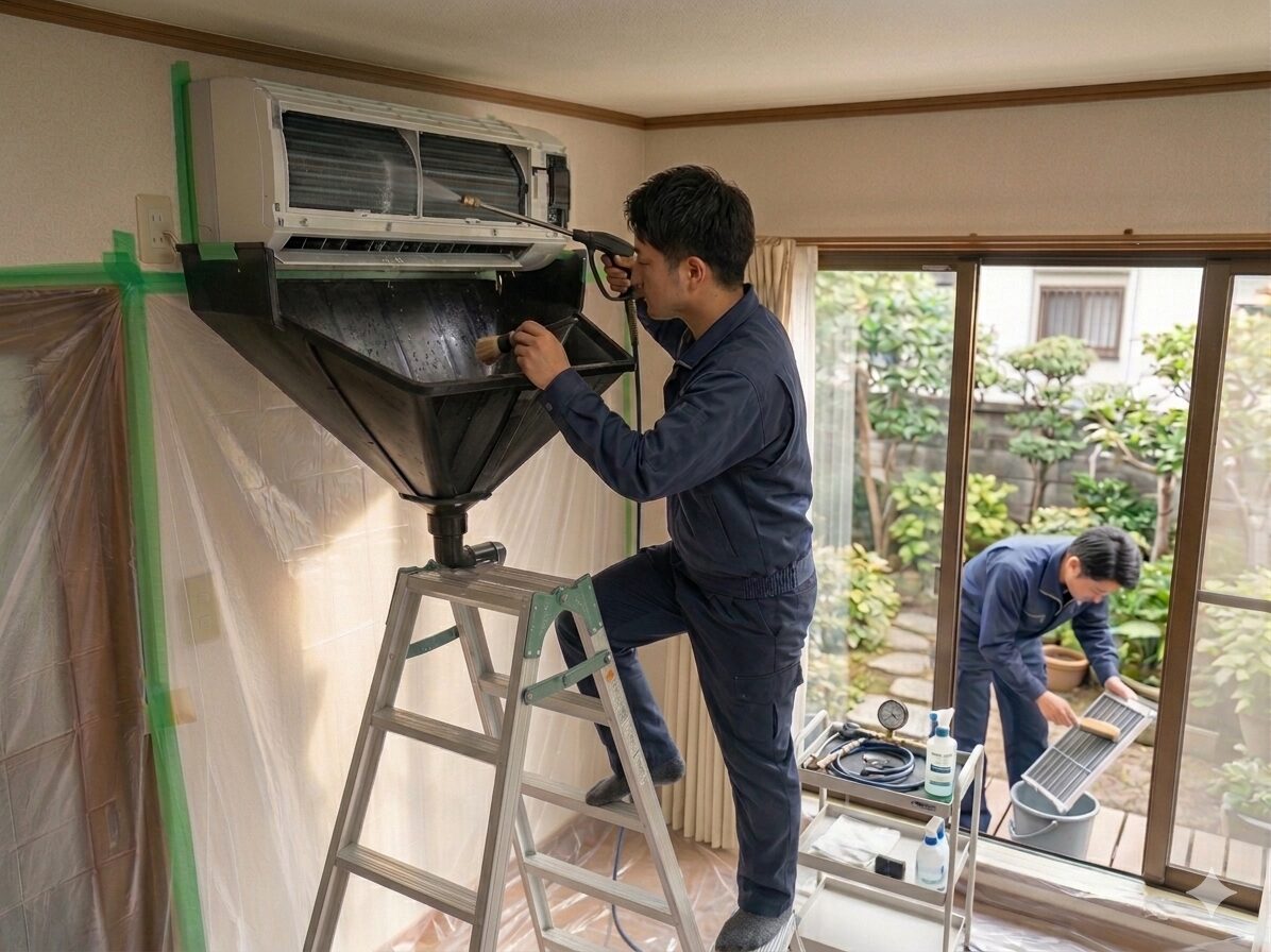 【速報】滋賀県野洲市でエアコンクリーニング施工が増えています。