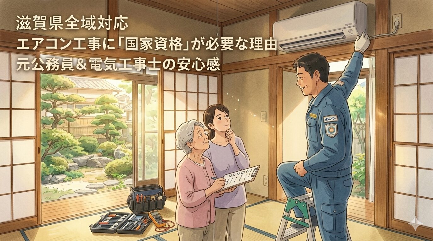 【滋賀の住まいを守る】エアコン工事に「電気工事士」が必要な本当の理由。経済産業省の指針が示す火災リスクと法令遵守の重要性